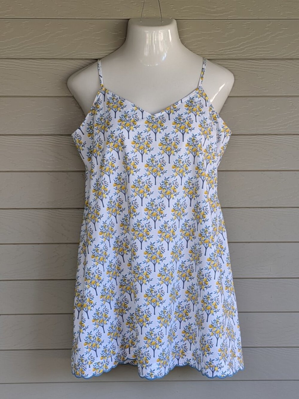 Bed Head Pajamas Womens Lemon Tree Chemise Nightgown - Size M - Organic Cotton